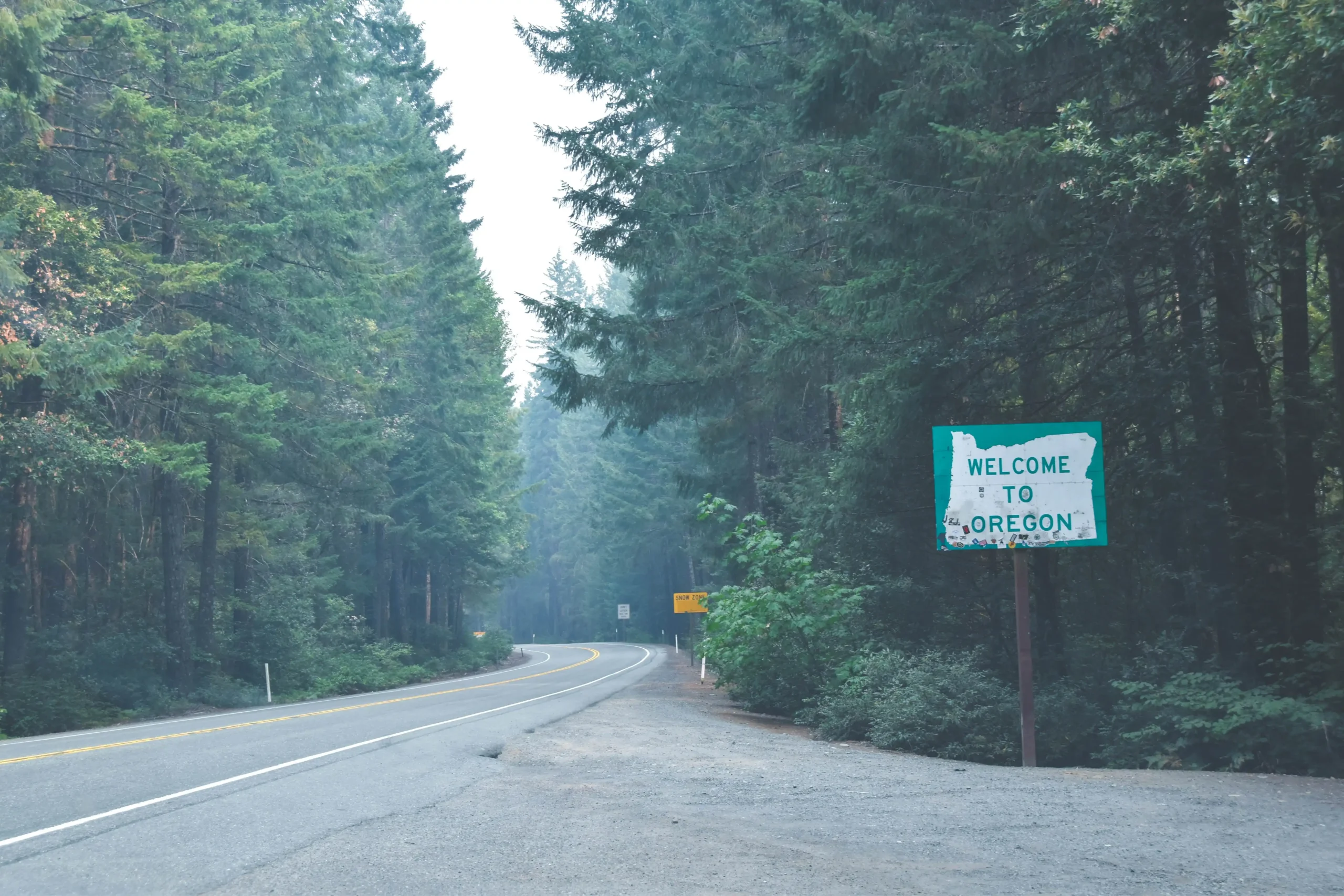 Welcome to Oregon Road Sign