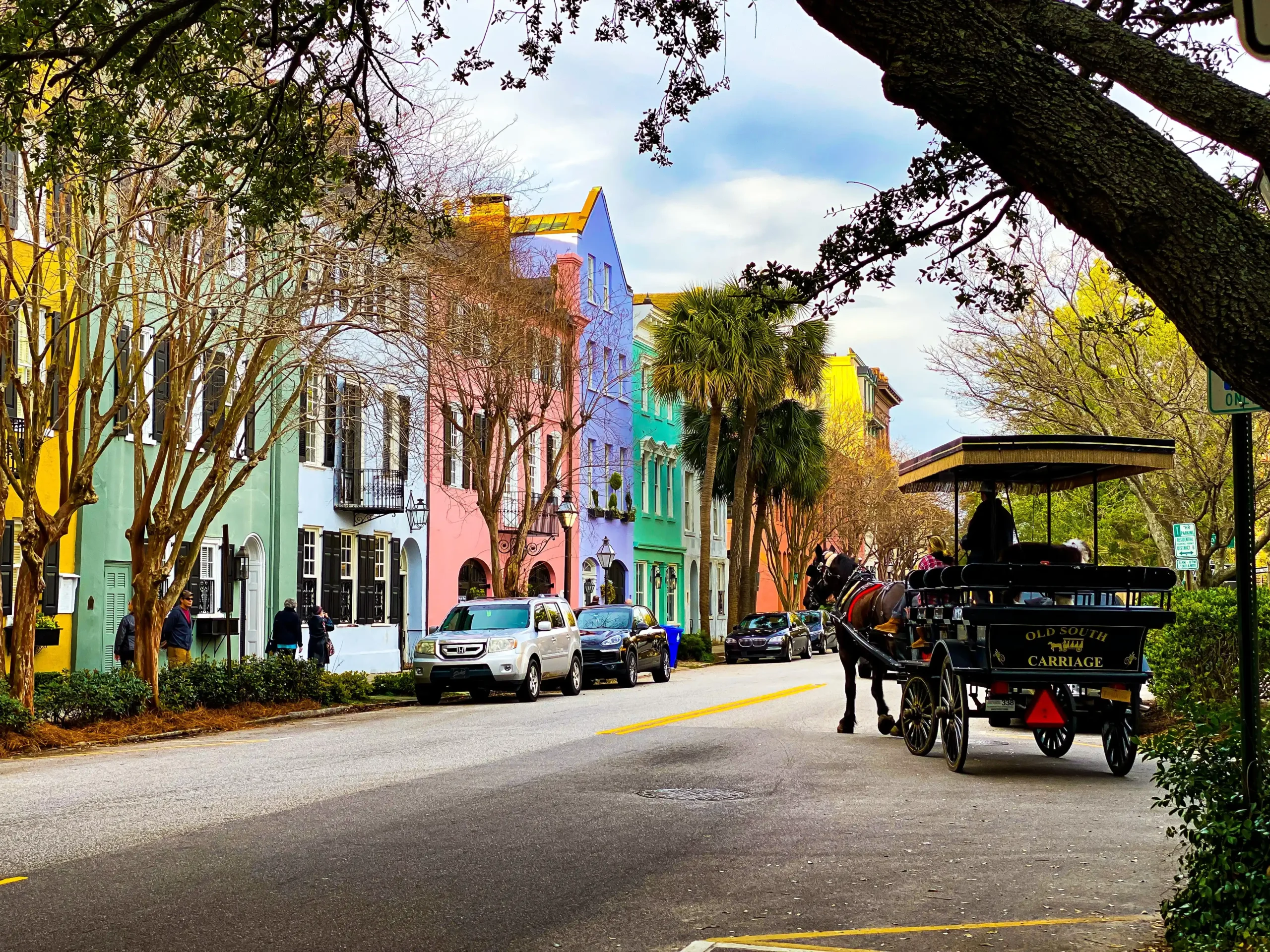 Charleston Sc colorful buildings
